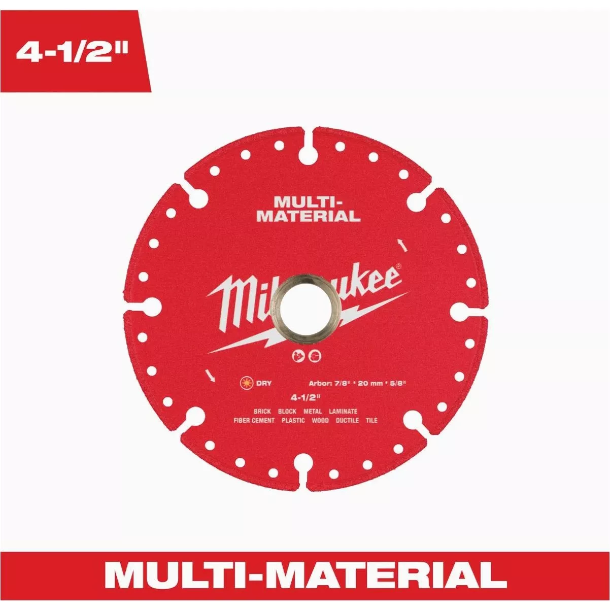 4‑1/2" Diamond Cutting Saw Blade – 7/8" Arbor, Segmented Rim, Multi‑material