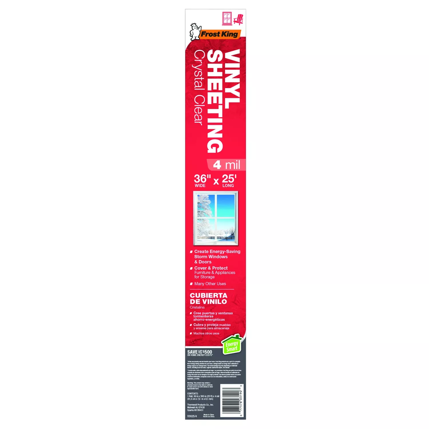 4-mil Clear Vinyl Sheeting, 3 X 25 Ft.