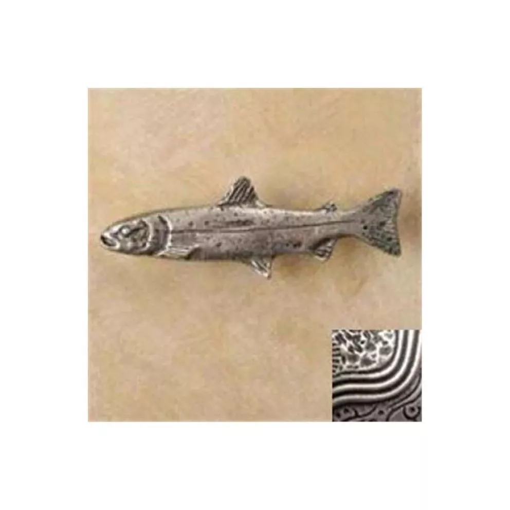 404-1 Trout Small Facing Right Knob In Pewter Matte Finish