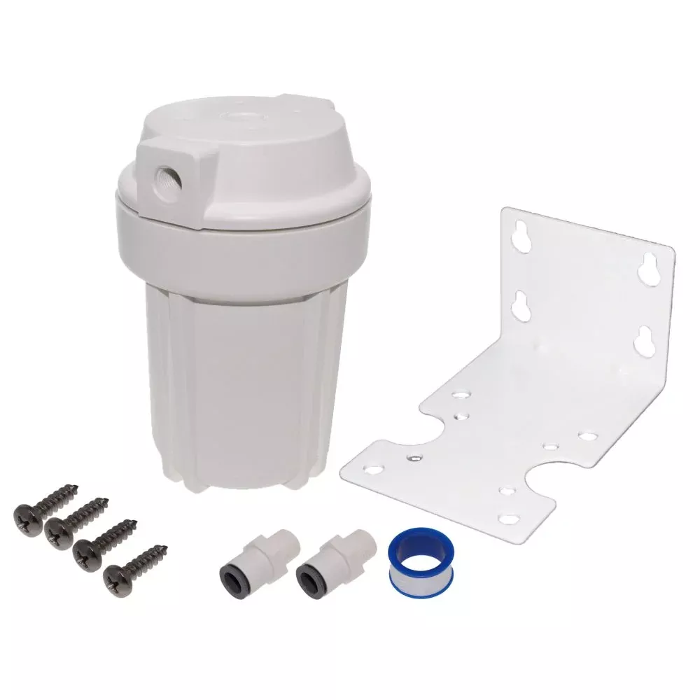 5" Slim Line Flat Cap Filter Housing Filter Kit 3/8" for RV/Marine