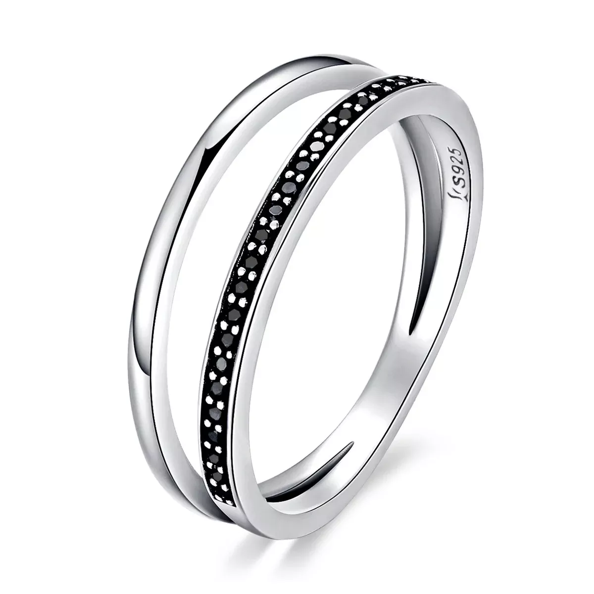 925 Sterling Silver 0.6CM Width Ring Size 6 for Women