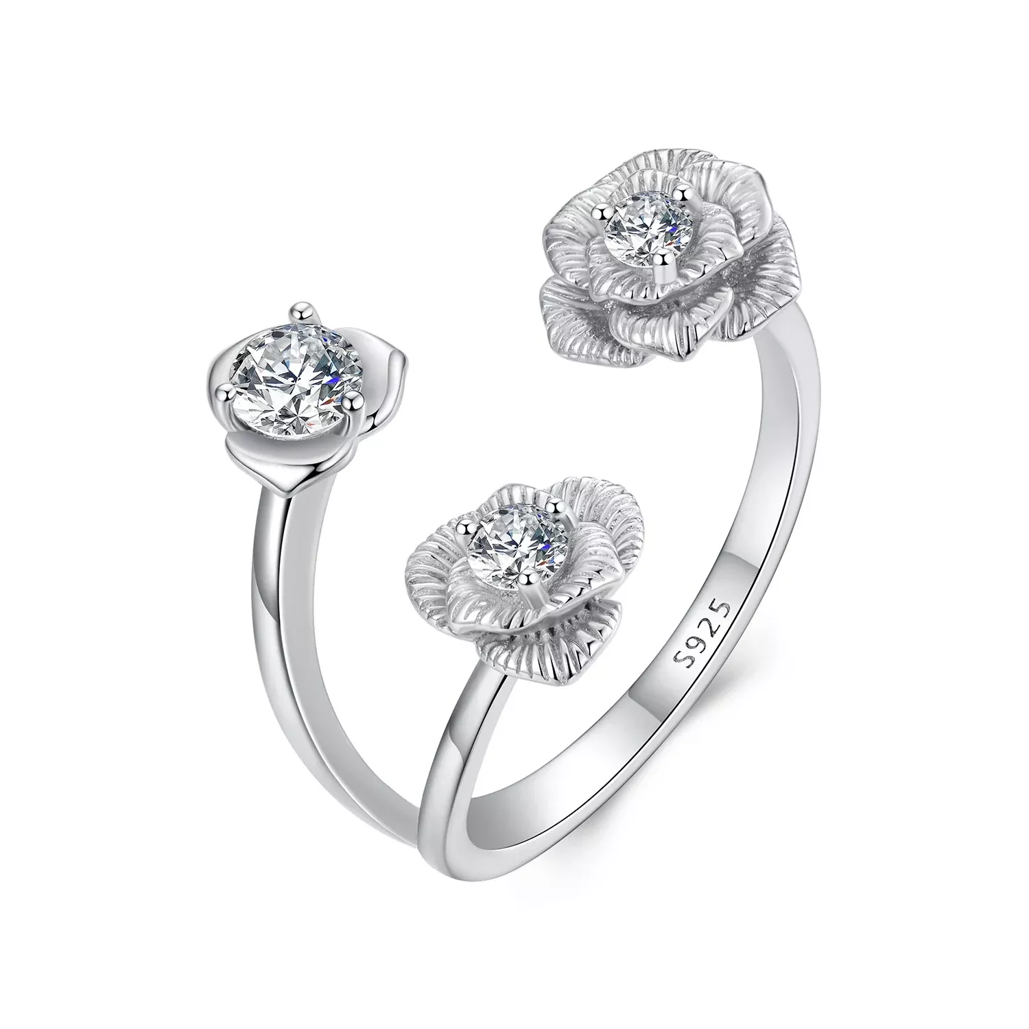 925 Sterling Silver 0.8cm Pavé Setting CZ Ring