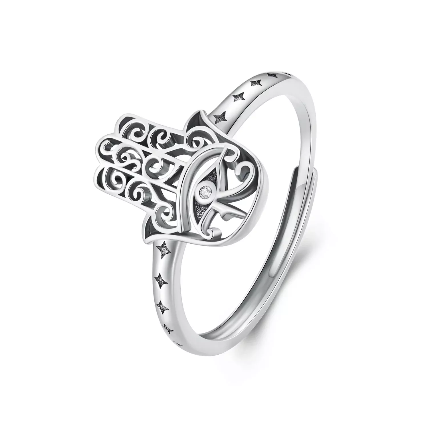 925 Sterling Silver 1.1mm Pavé Setting CZ Ring