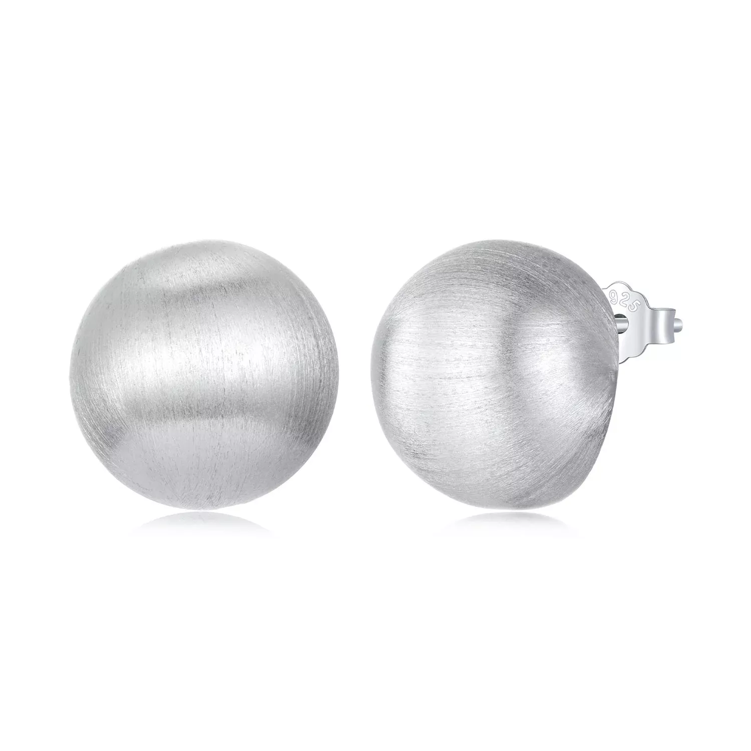 925 Sterling Silver 1.4cm White Gold Plated Earrings