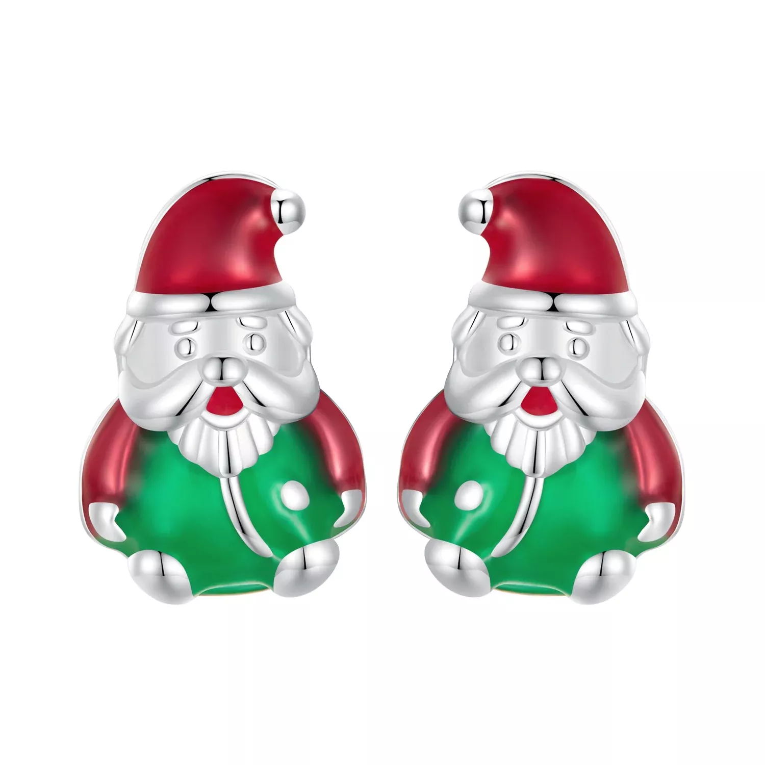 925 Sterling Silver 11*7mm Enamel Process Earrings