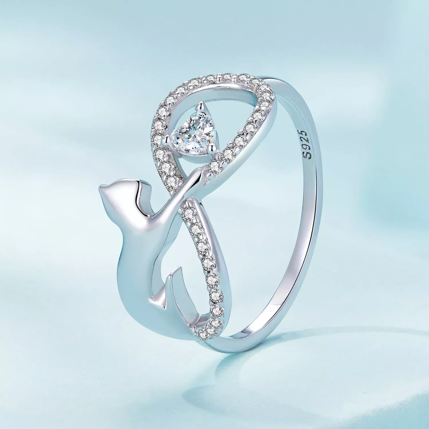 925 Sterling Silver 3mm CZ Pavé Setting Ring Size 7.0 for Women