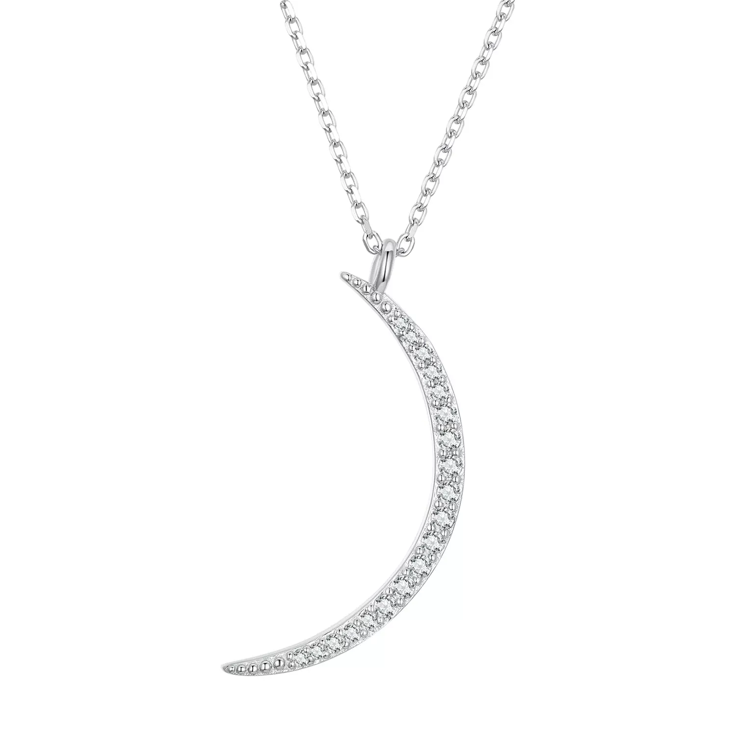 925 Sterling Silver Adjustable CZ Pendant Necklace for Women