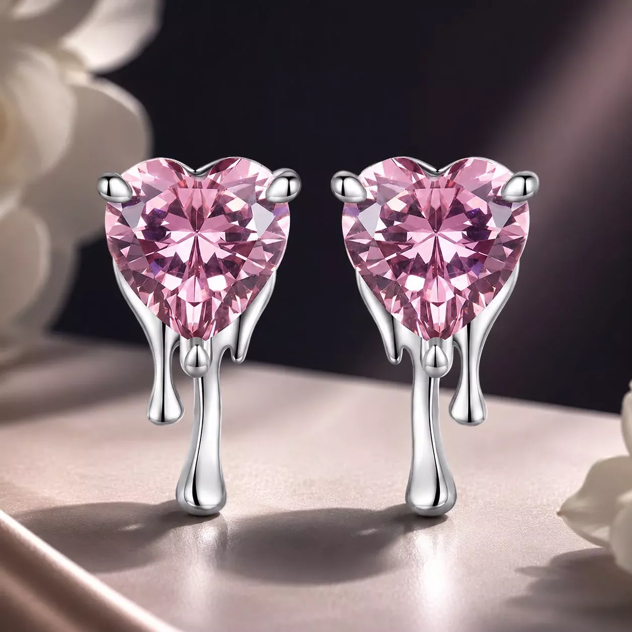 925 Sterling Silver CZ Earrings with Pavé Setting for Women