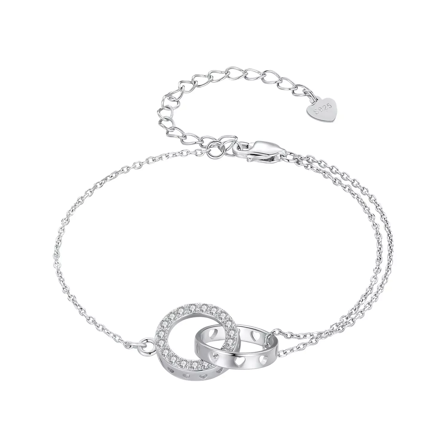 925 Sterling Silver CZ Pavé Setting Bracelet