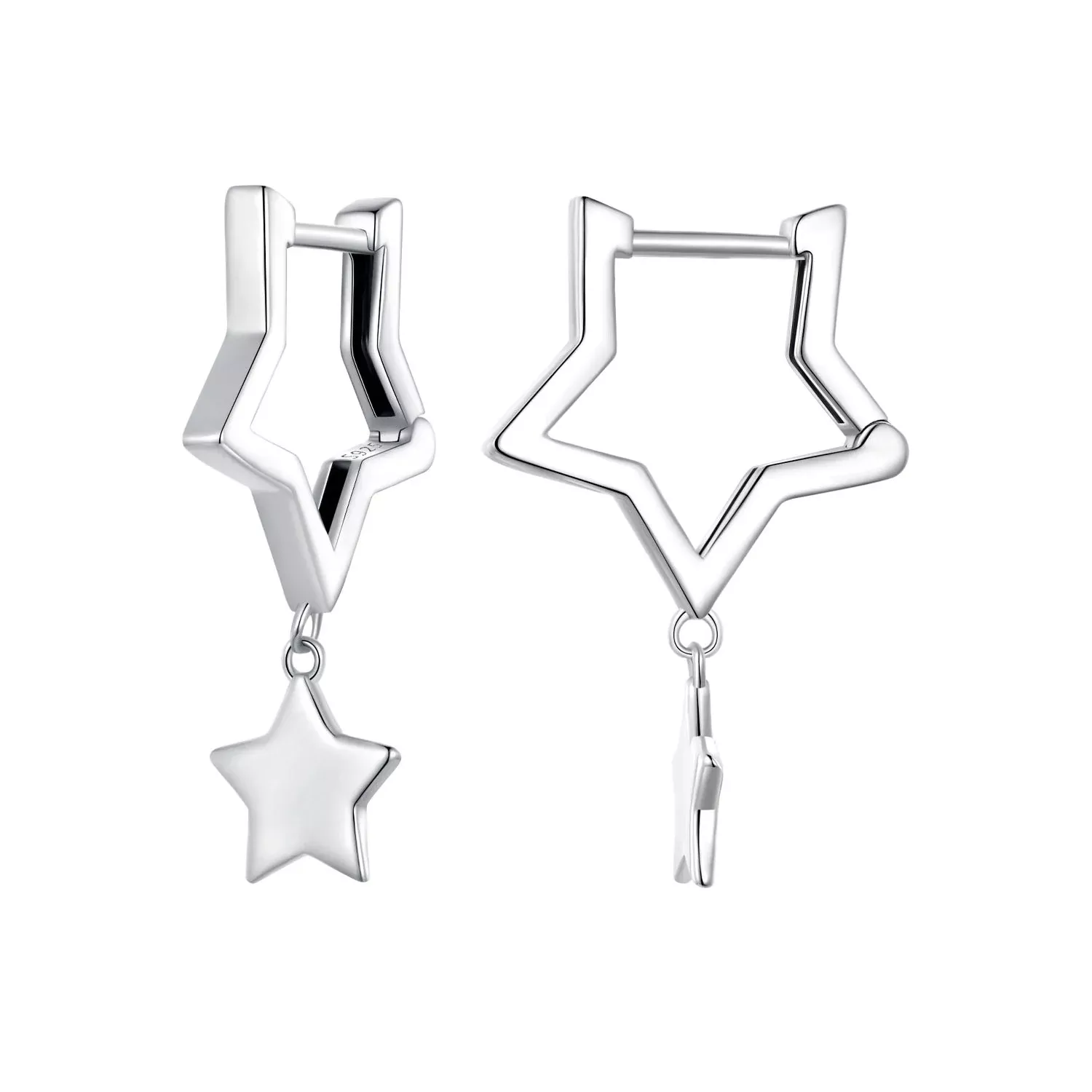 925 Sterling Silver Earrings 25*8mm for Women