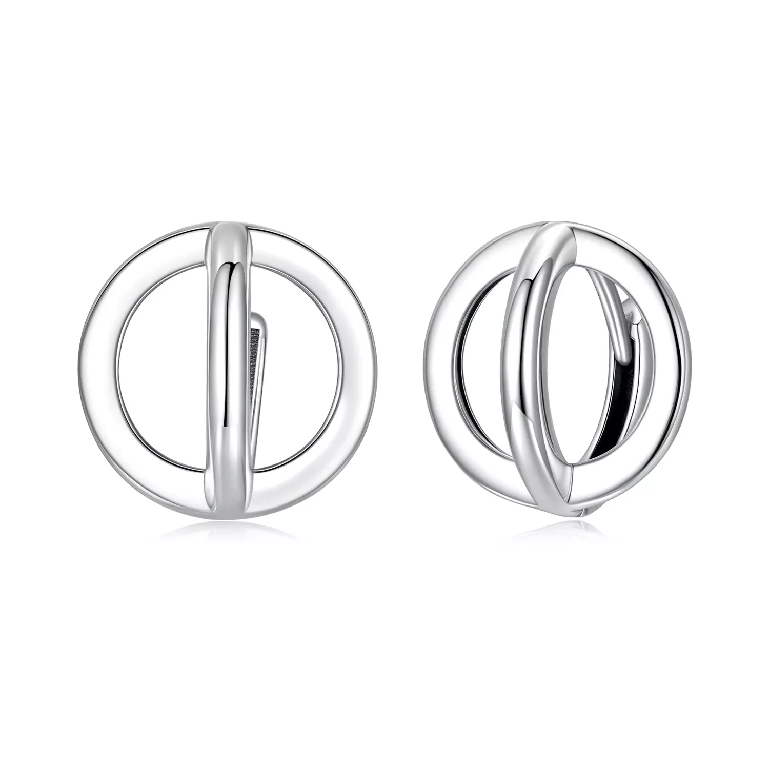 925 Sterling Silver Earrings - Oxidized Silver Finish, 1.3cm for Women