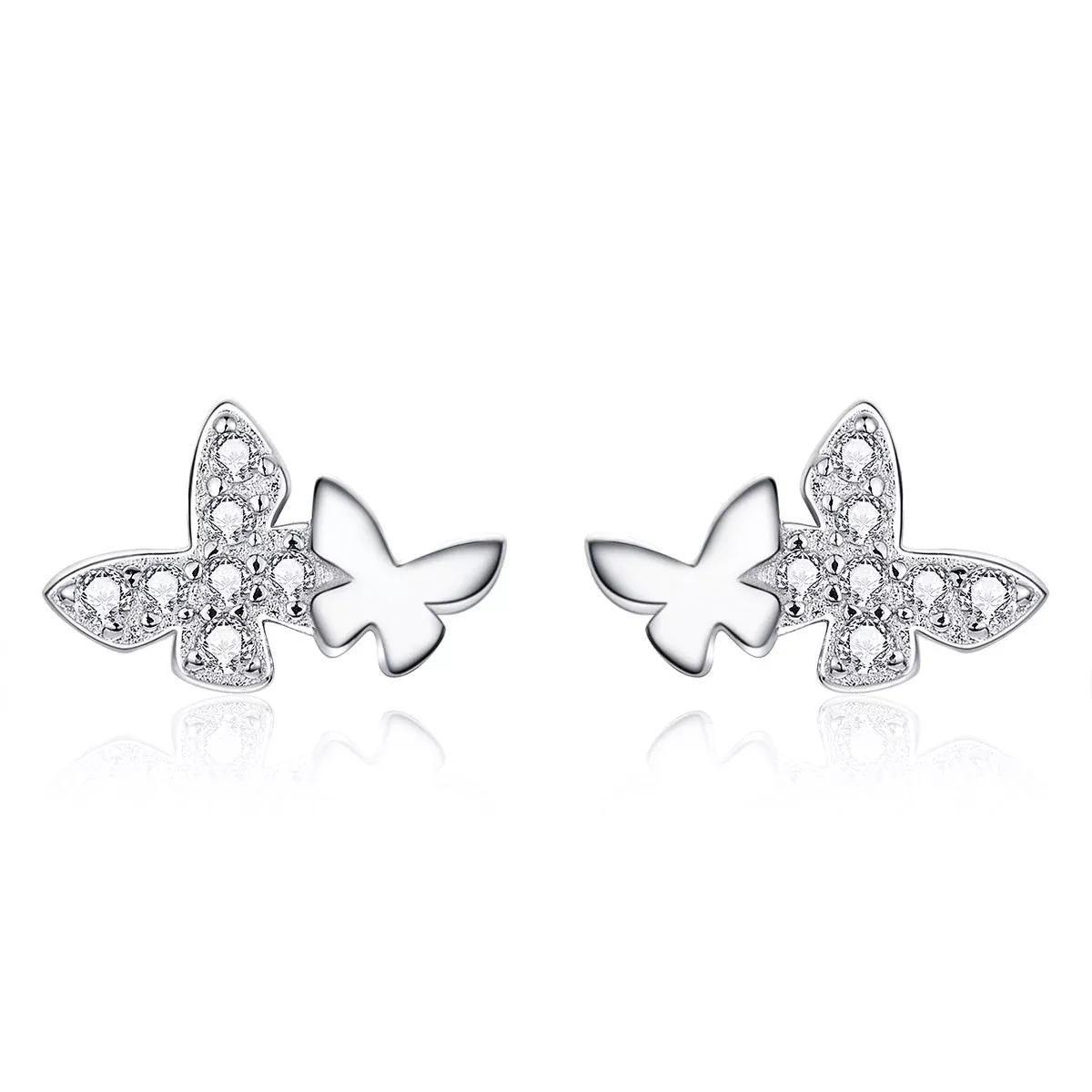 925 Sterling Silver Earrings with Pavé Setting CZ - 0.6*0.9cm
