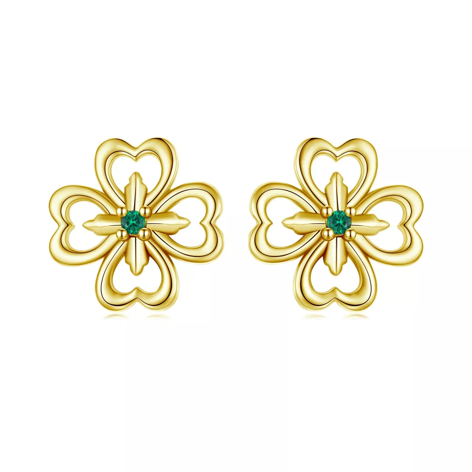 925 Sterling Silver Earrings with Pavé Setting CZ, 0.9cm, Oxidized Silver for Women