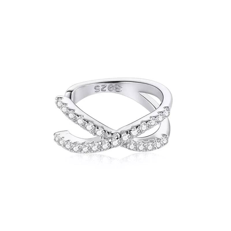 925 Sterling Silver Earrings with Pavé Setting CZ - 1.2cm Diameter