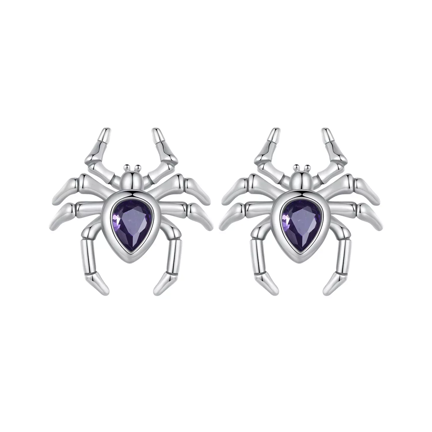 925 Sterling Silver Earrings with Pavé Setting CZ, Size 13*12mm