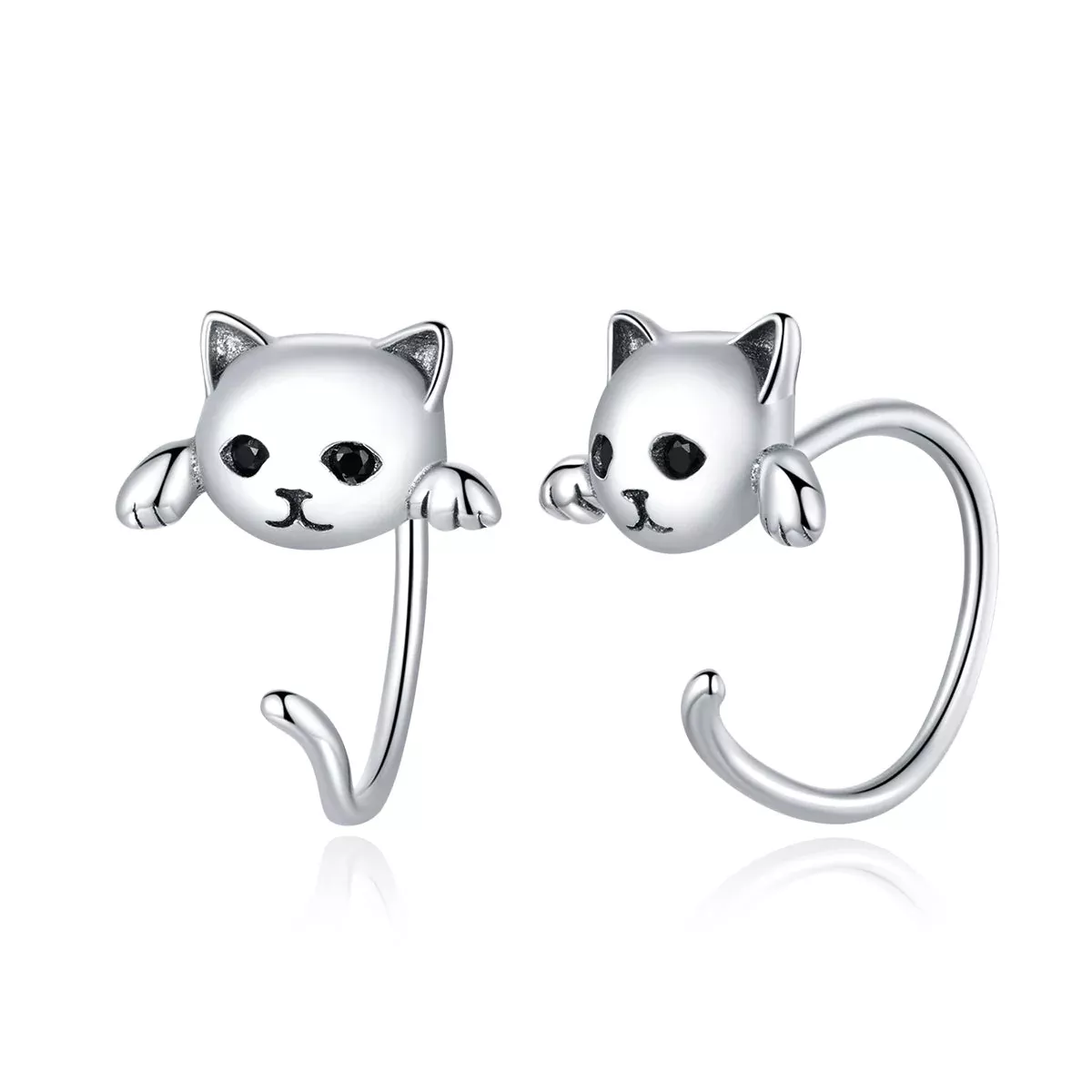 925 Sterling Silver Earrings with Pavé Setting and CZ Stones
