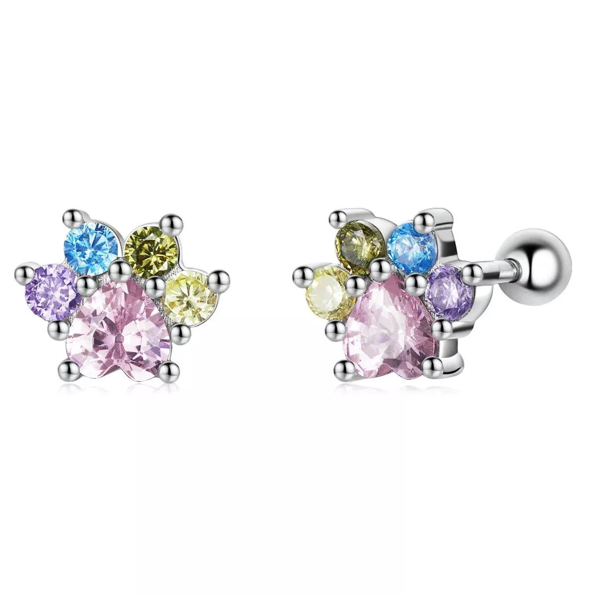 925 Sterling Silver Earrings with Pavé Setting CZ