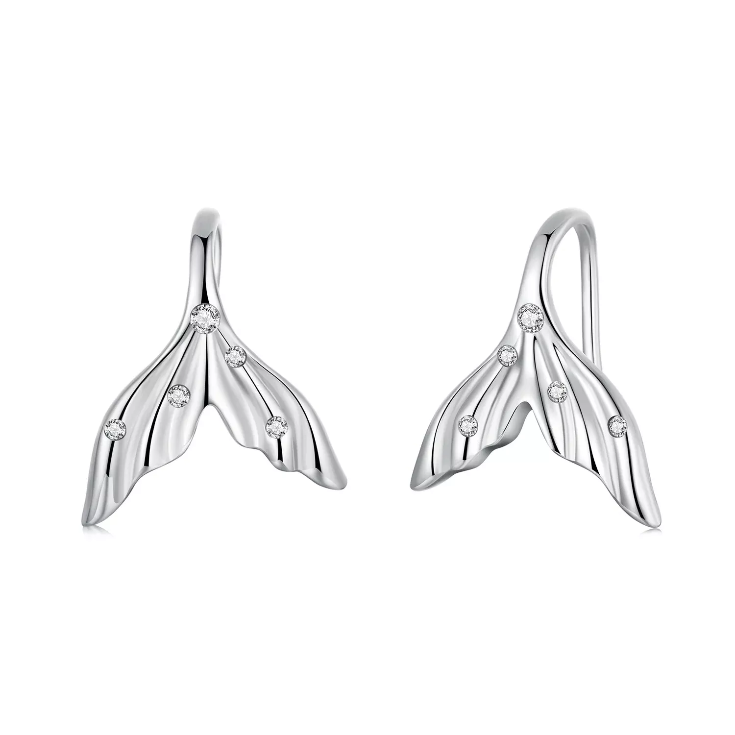 925 Sterling Silver Earrings with Pavé Setting in Oxidized Finish