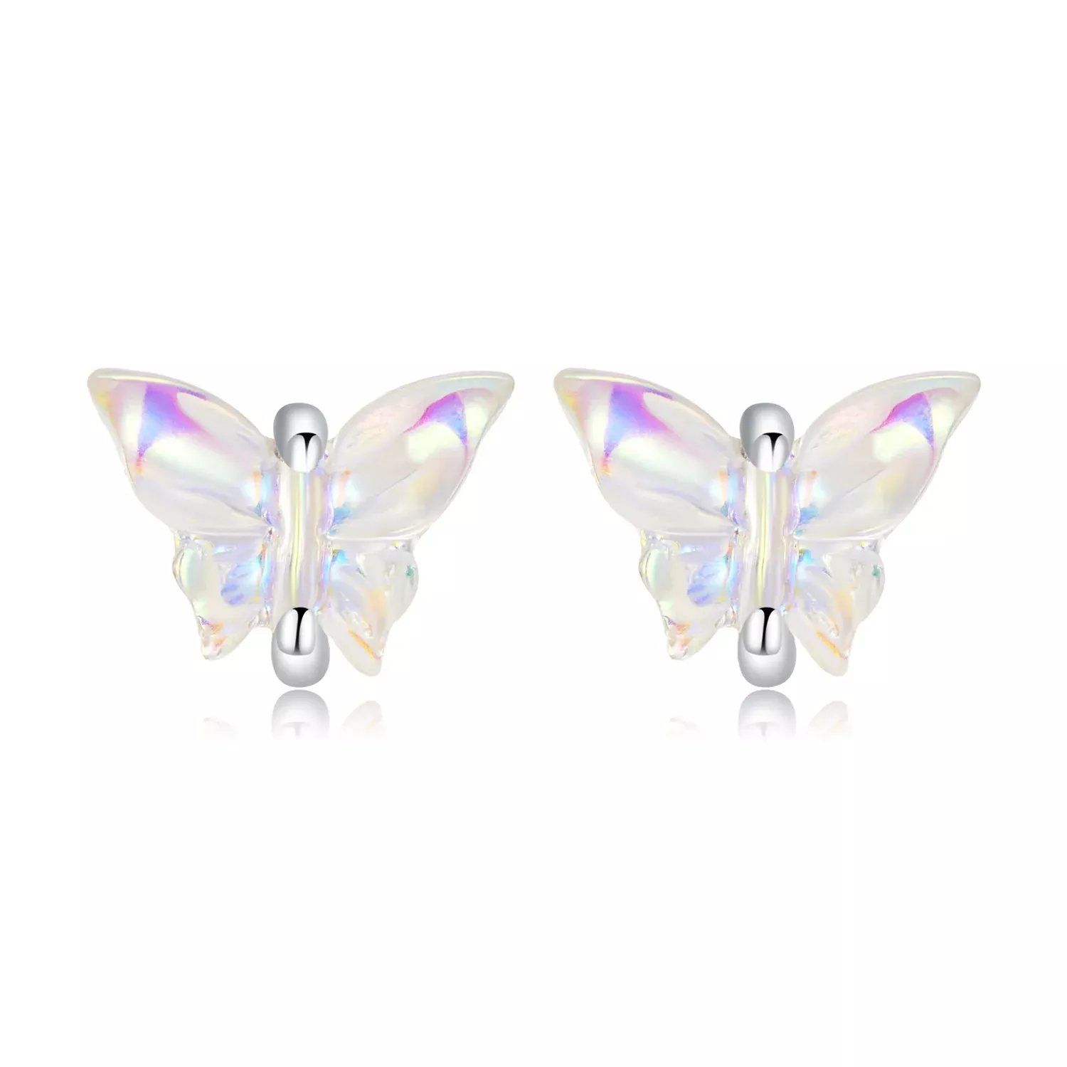 925 Sterling Silver Earrings with Resin and Oxidized Silver for Women