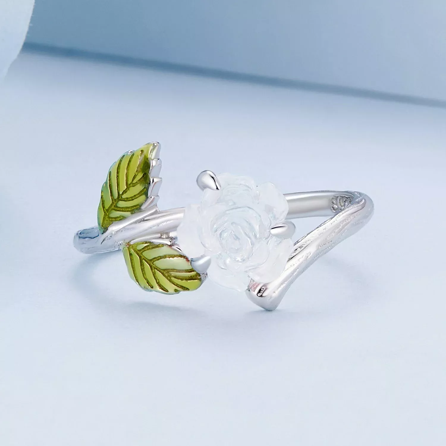 925 Sterling Silver Enamel Resin Ring 1.7mm Width