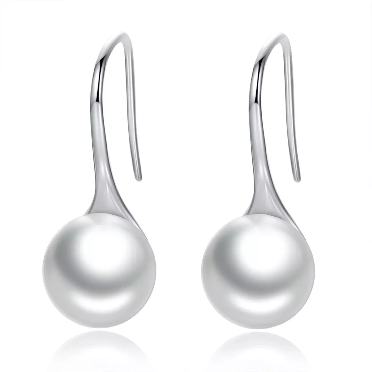 925 Sterling Silver Genuine Shell Pearl Earrings for Women