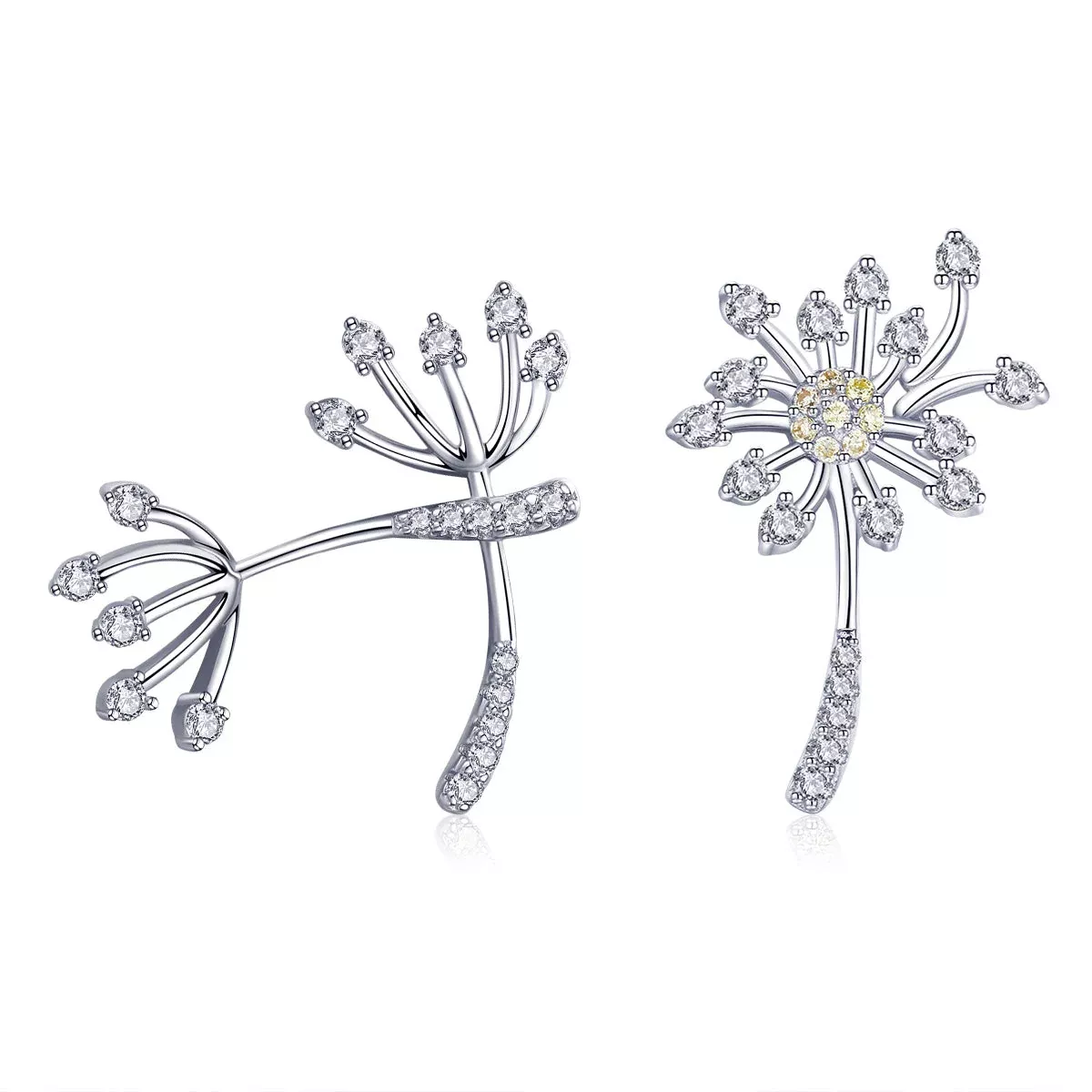 925 Sterling Silver Jewelry Set with Pavé Setting CZ, 2.0*1.4cm