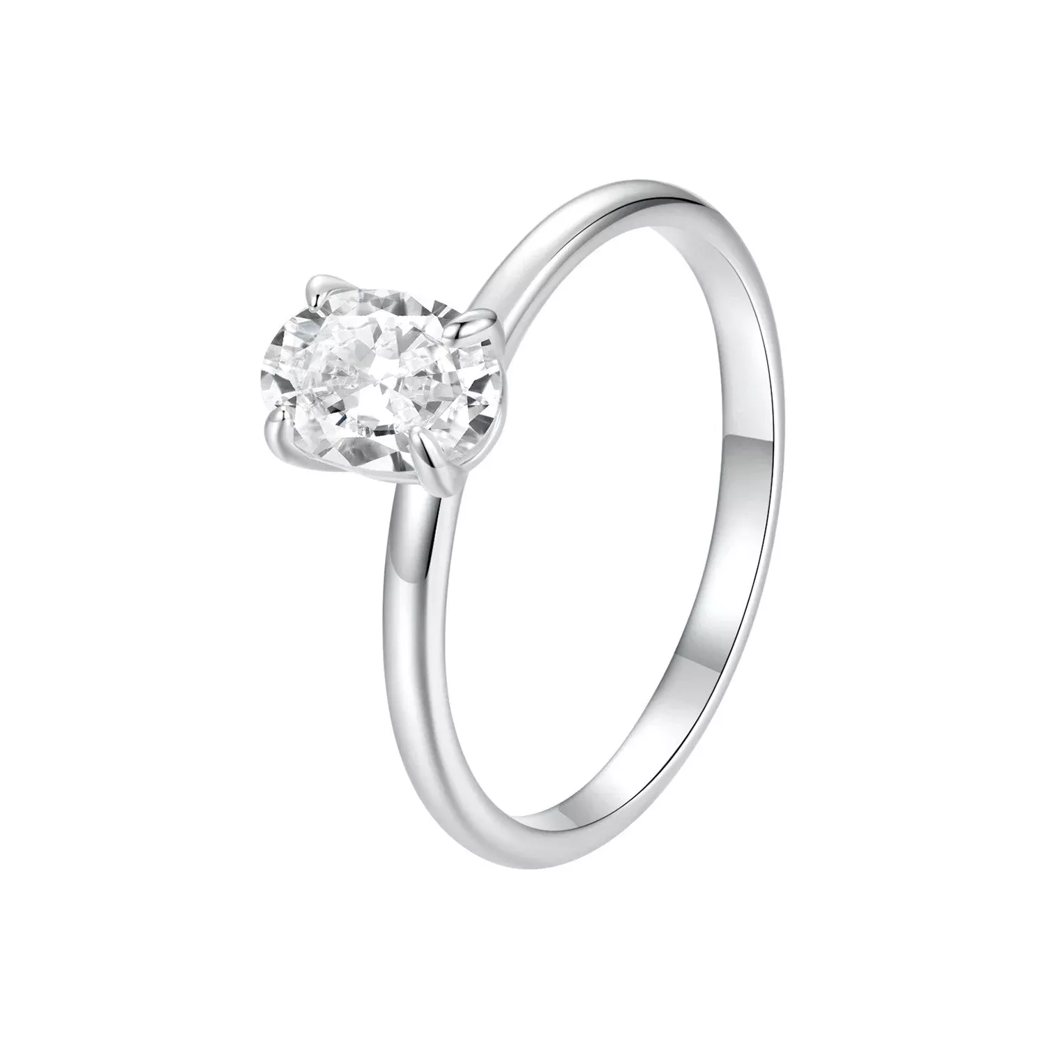 925 Sterling Silver Moissanite 1ct Ring Size 8
