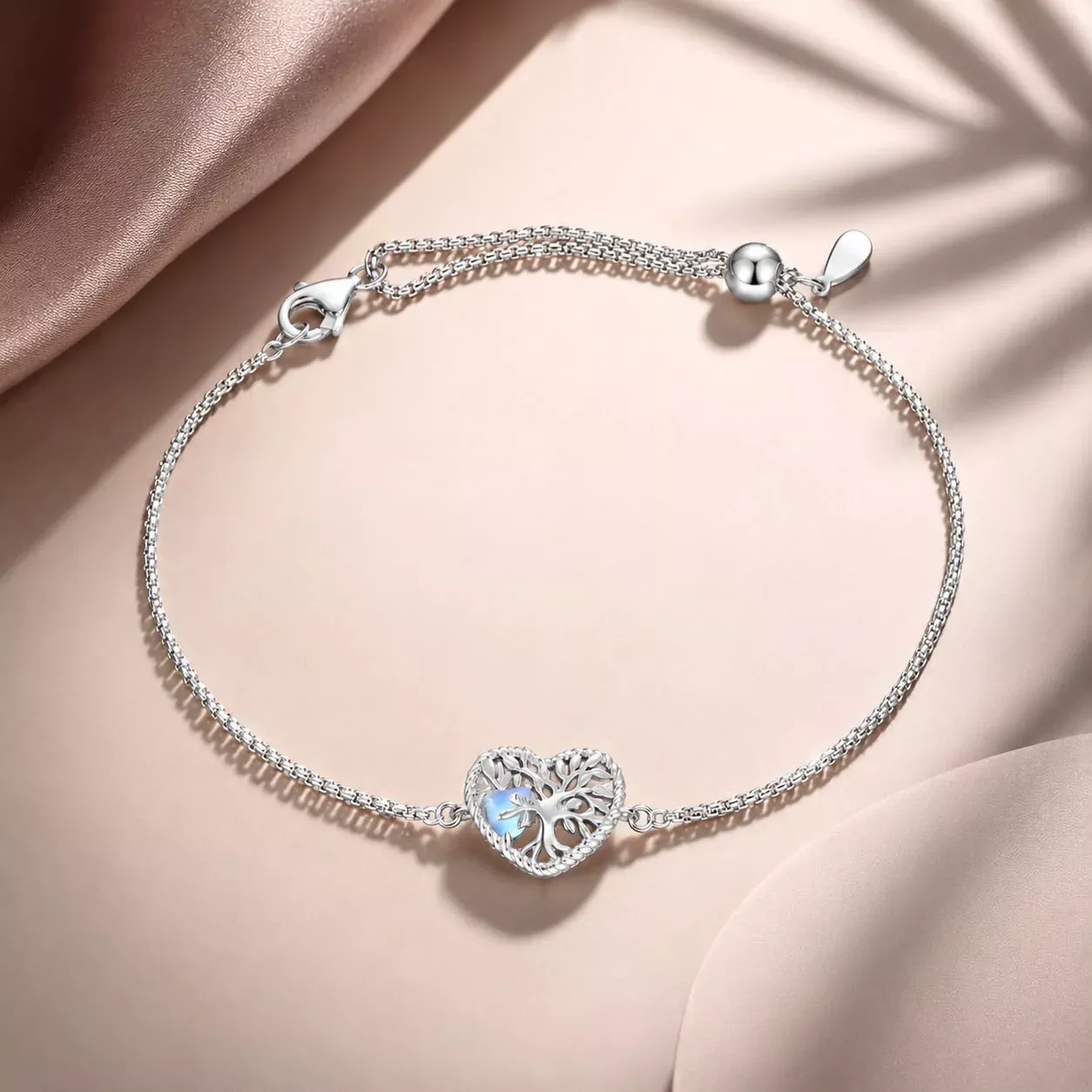 925 Sterling Silver Moonstone Bracelet for Women