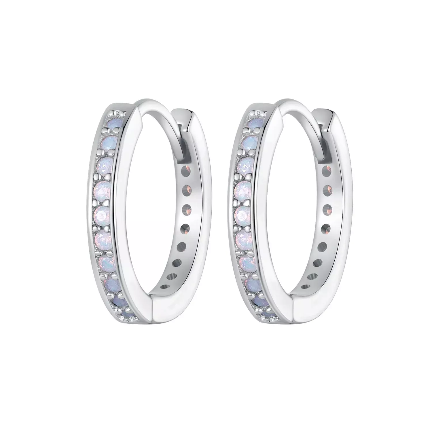 925 Sterling Silver Opal Earrings for Women