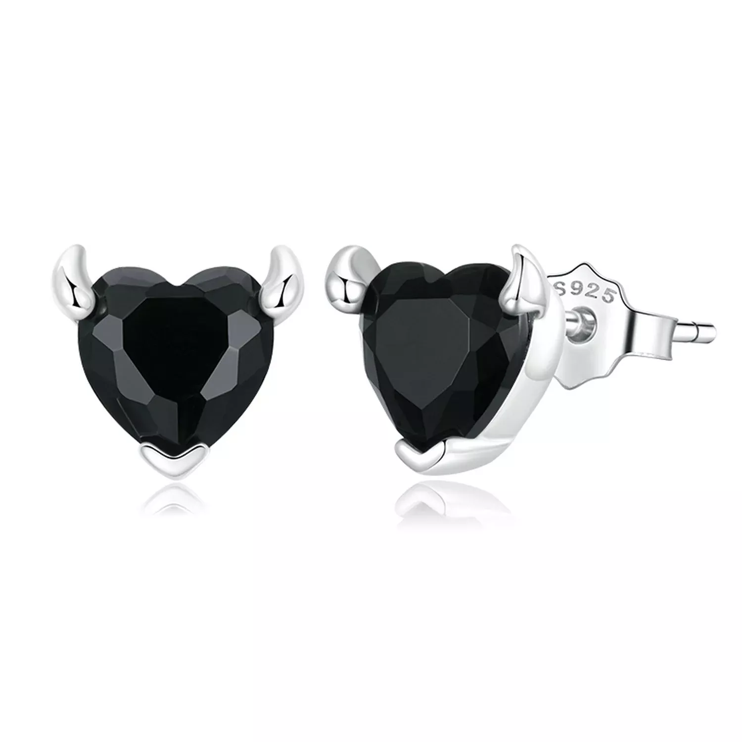 925 Sterling Silver Oxidized CZ Earrings for Women