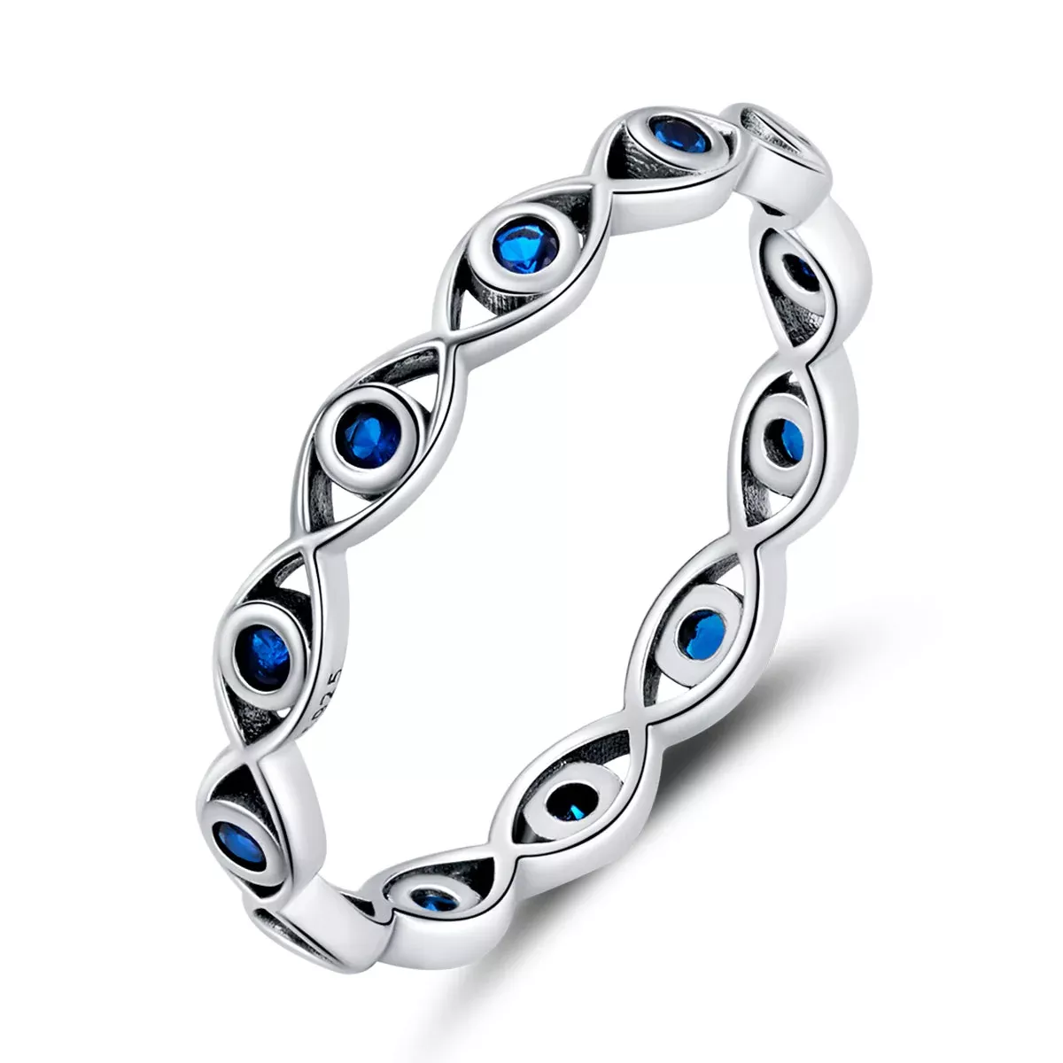 925 Sterling Silver Oxidized CZ Pavé Setting Ring Size 6.0 for Women