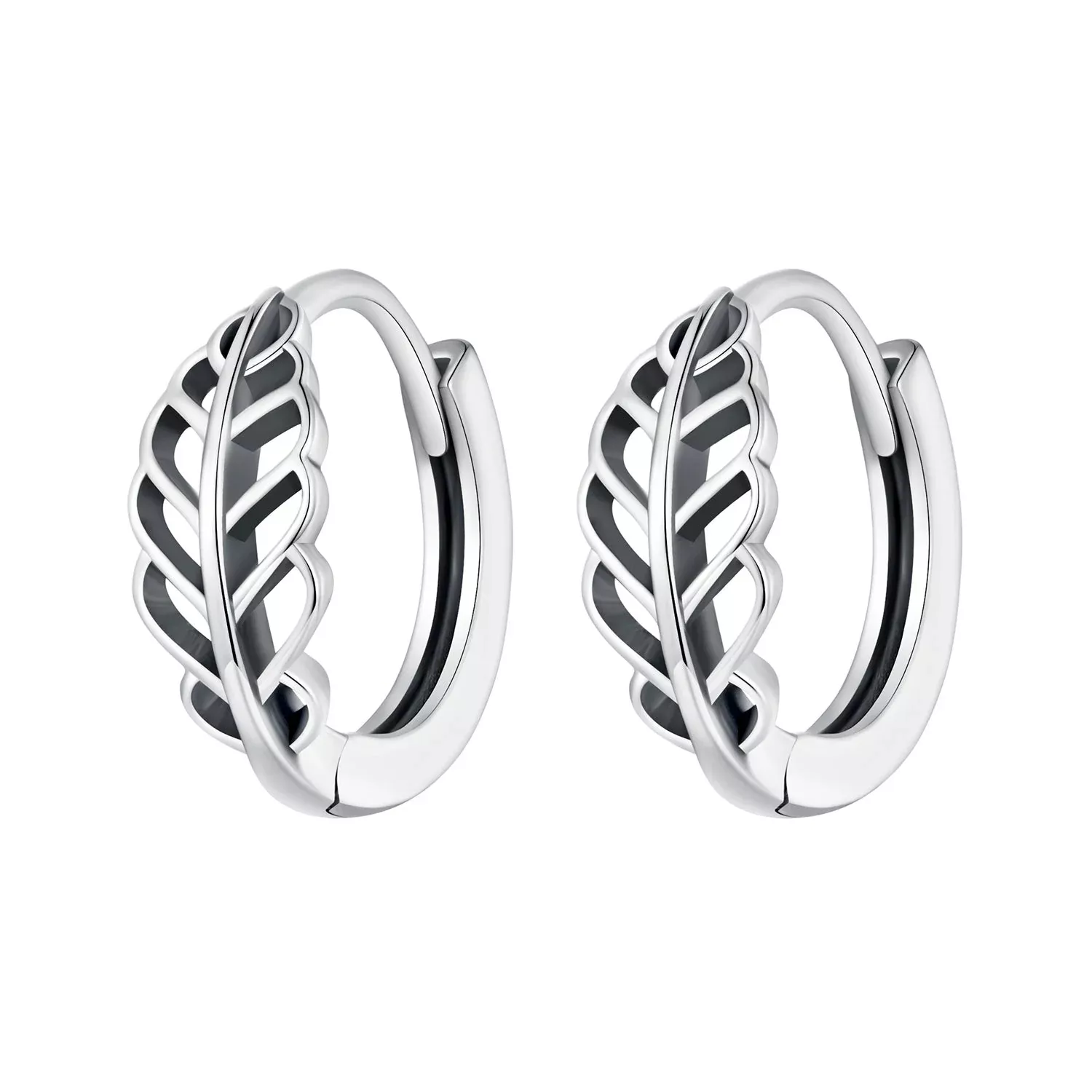 925 Sterling Silver Oxidized Earrings 12*5mm