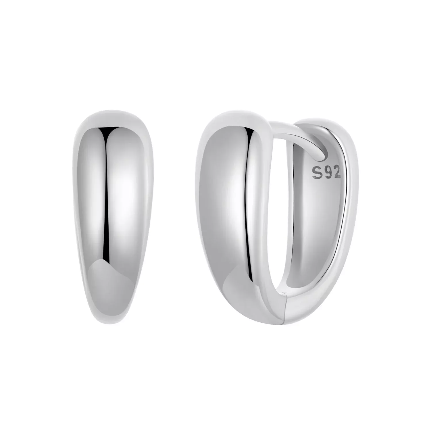 925 Sterling Silver Oxidized Earrings 12x5mm for Women