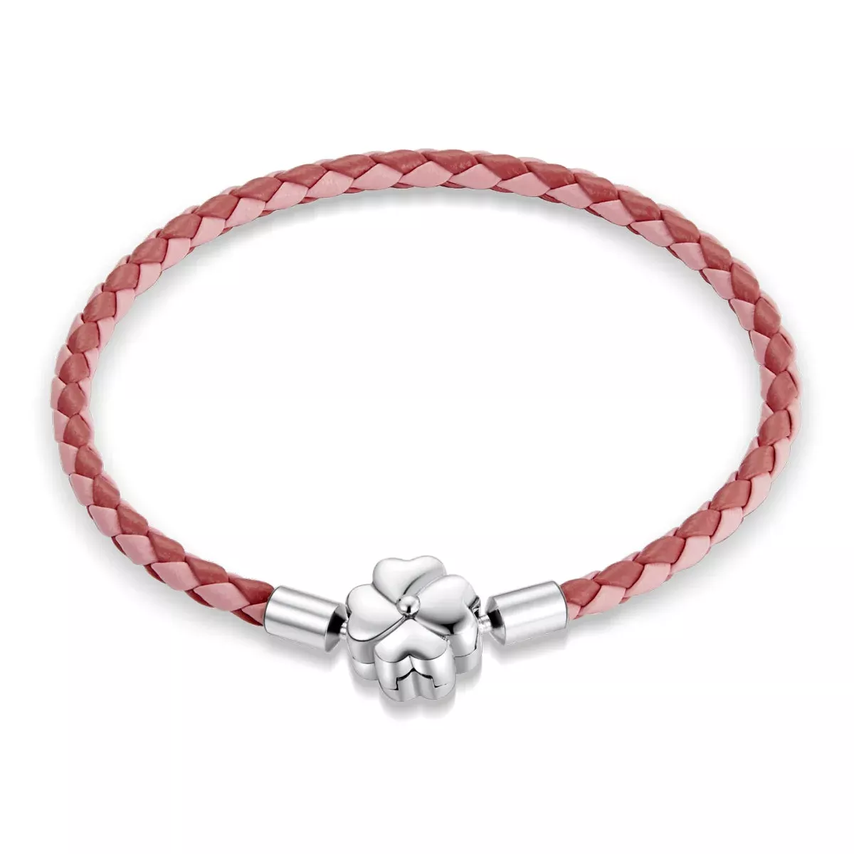 925 Sterling Silver Oxidized Leather Bracelet 17cm for Men
