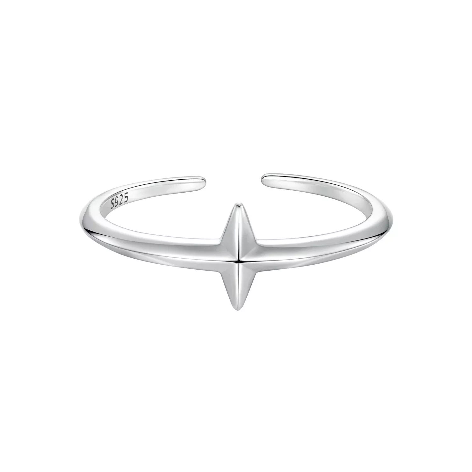 925 Sterling Silver Oxidized Silver 0.12cm Ring for Men