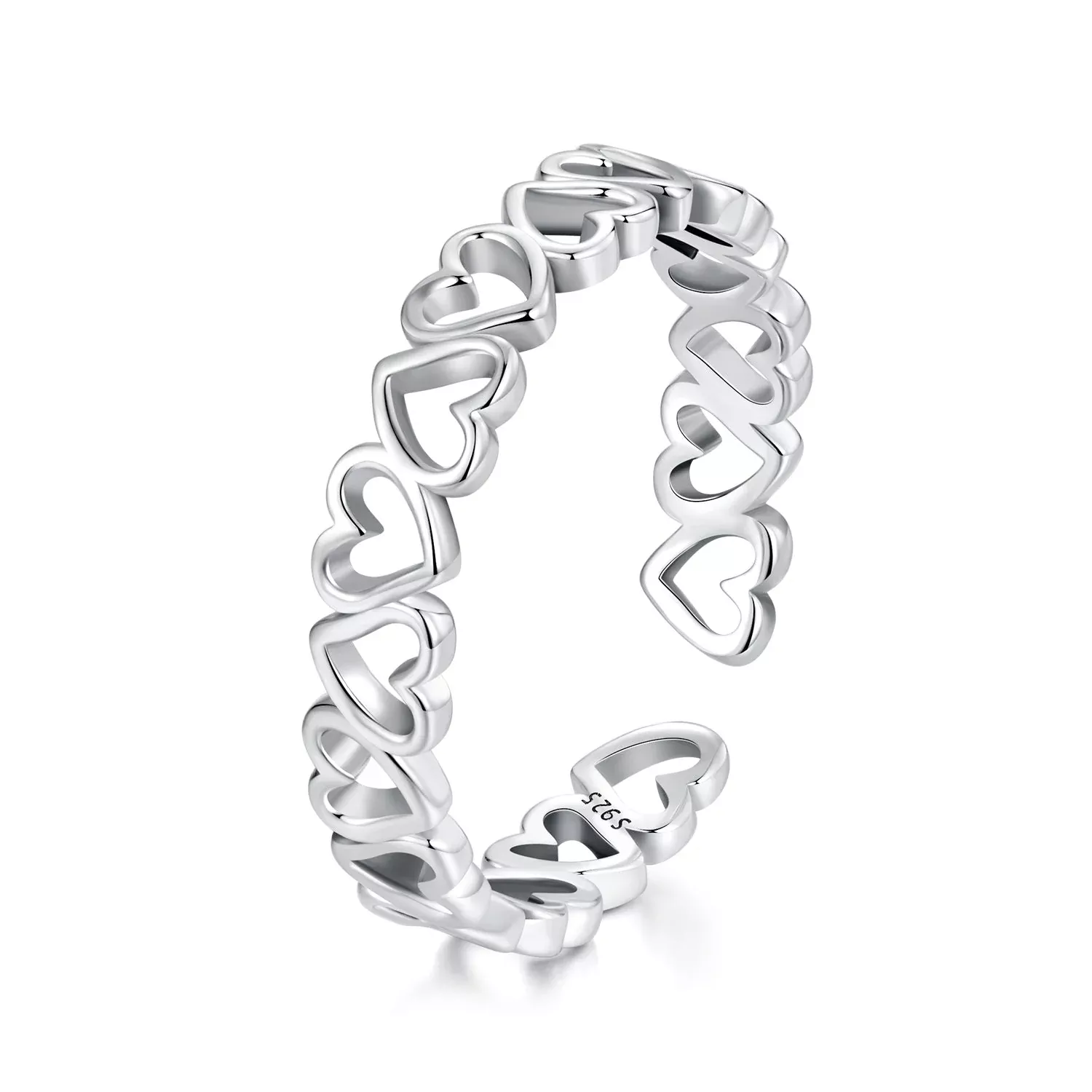 925 Sterling Silver Oxidized Silver 0.4cm Wide Ring
