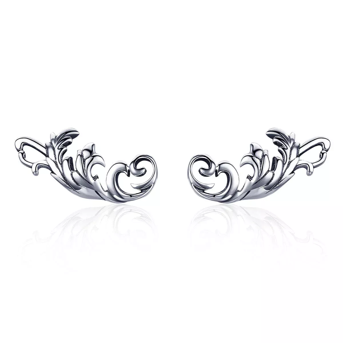 925 Sterling Silver & Oxidized Silver Earrings for Women