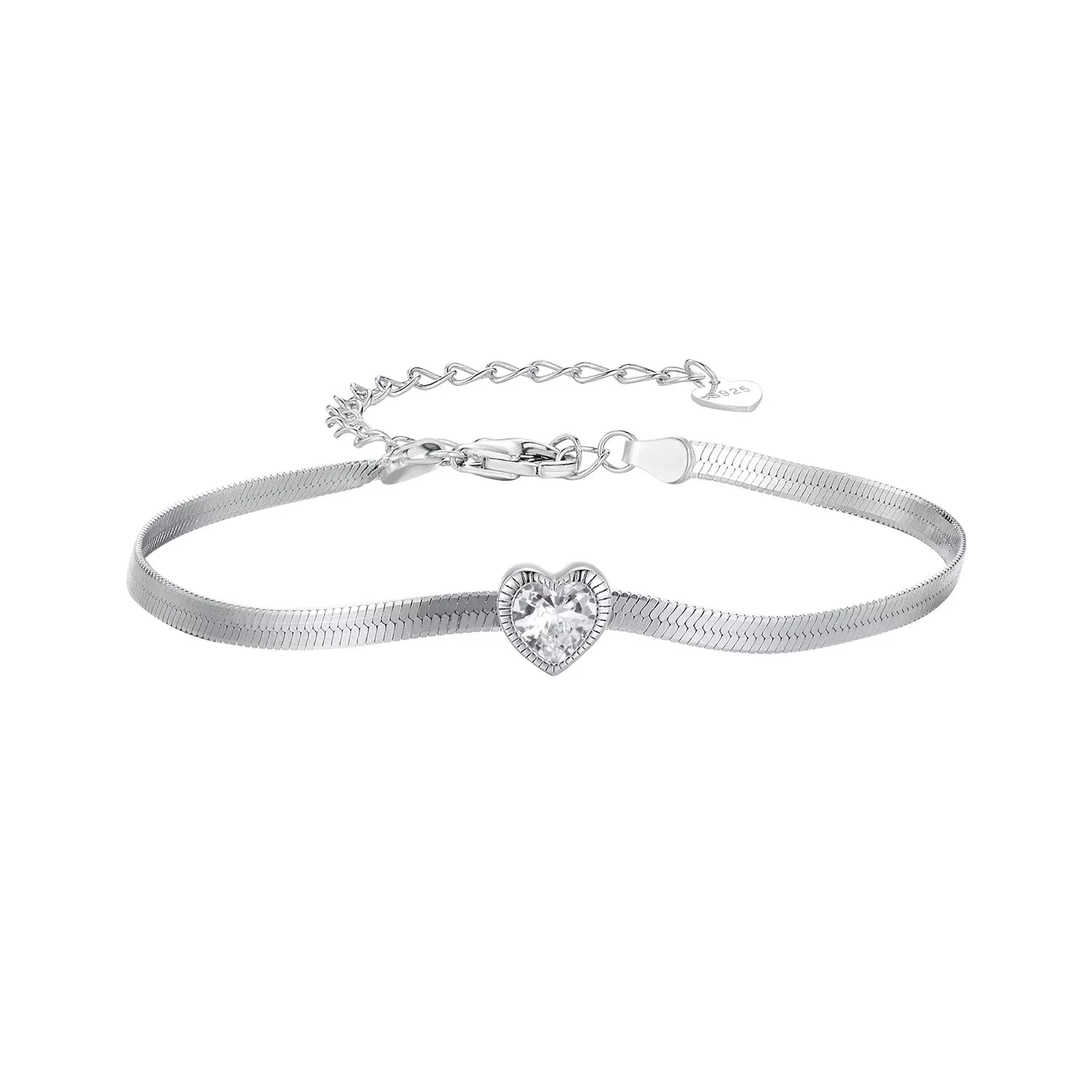 925 Sterling Silver Pavé CZ Bracelet for Women