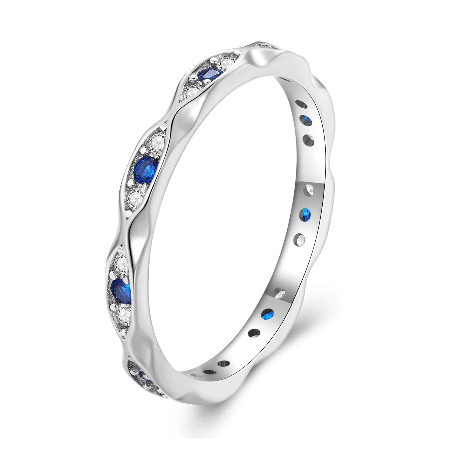 925 Sterling Silver Pavé Setting CZ Ring Size 6.0 for Women