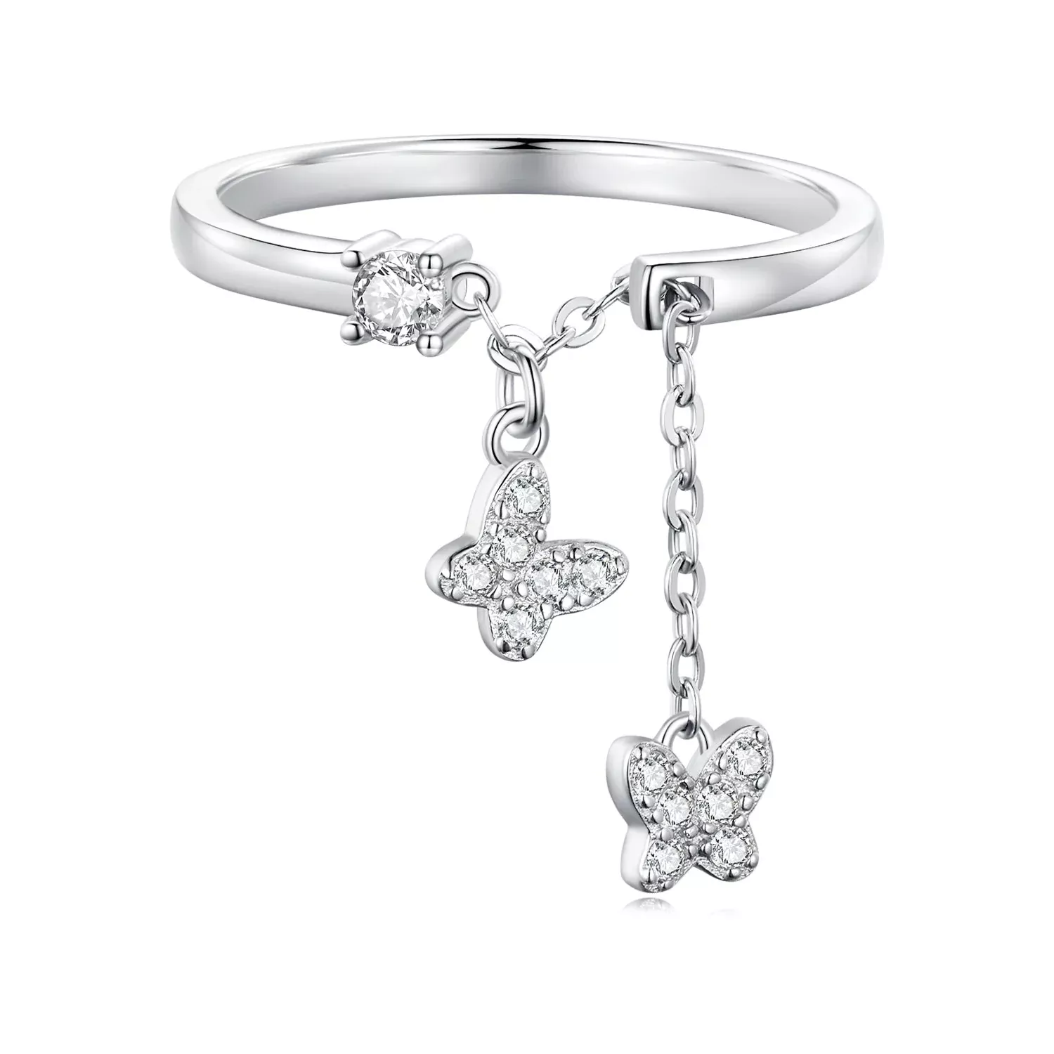925 Sterling Silver Pavé Setting CZ Ring for Women