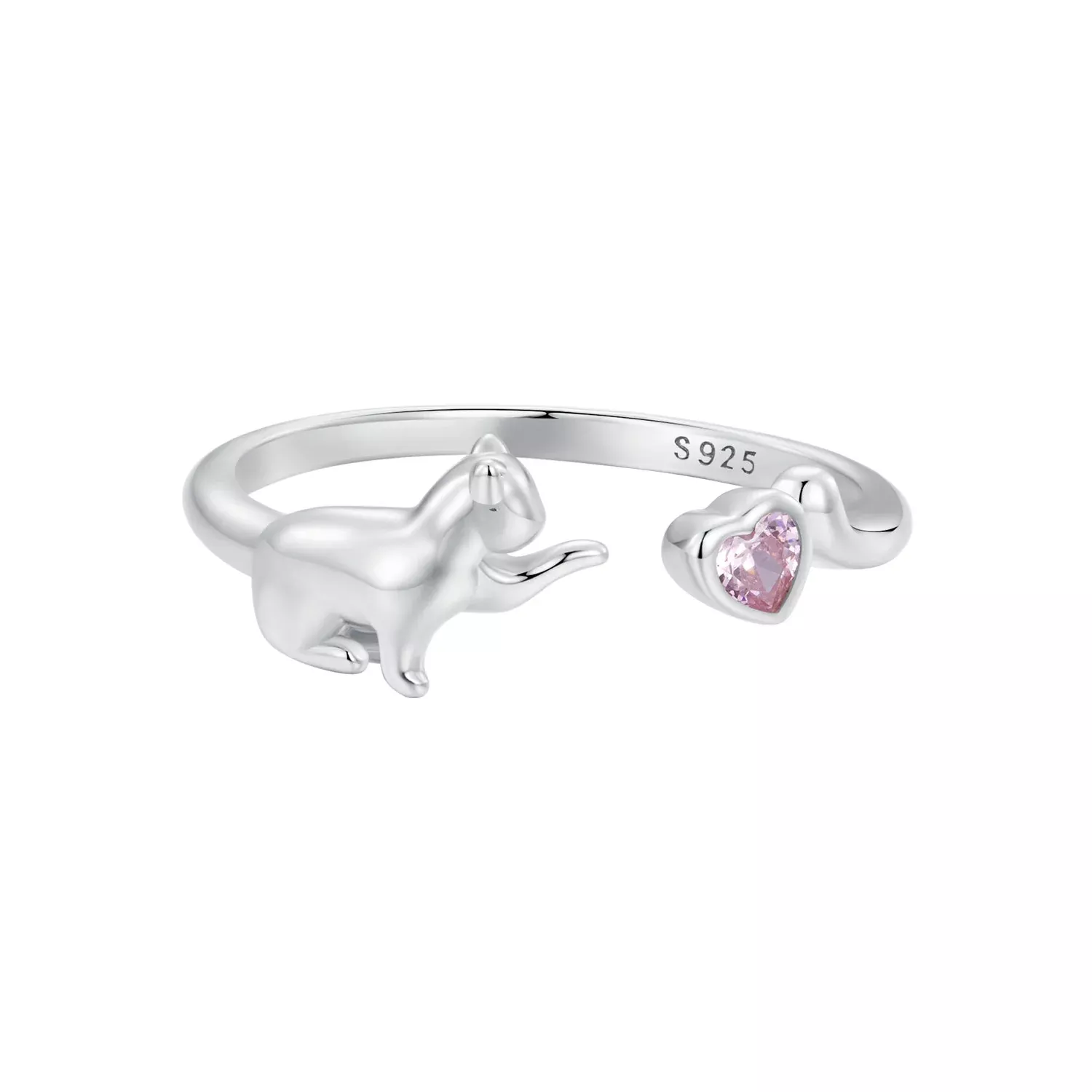 925 Sterling Silver Pavé Setting CZ White Gold Plated Ring for Women