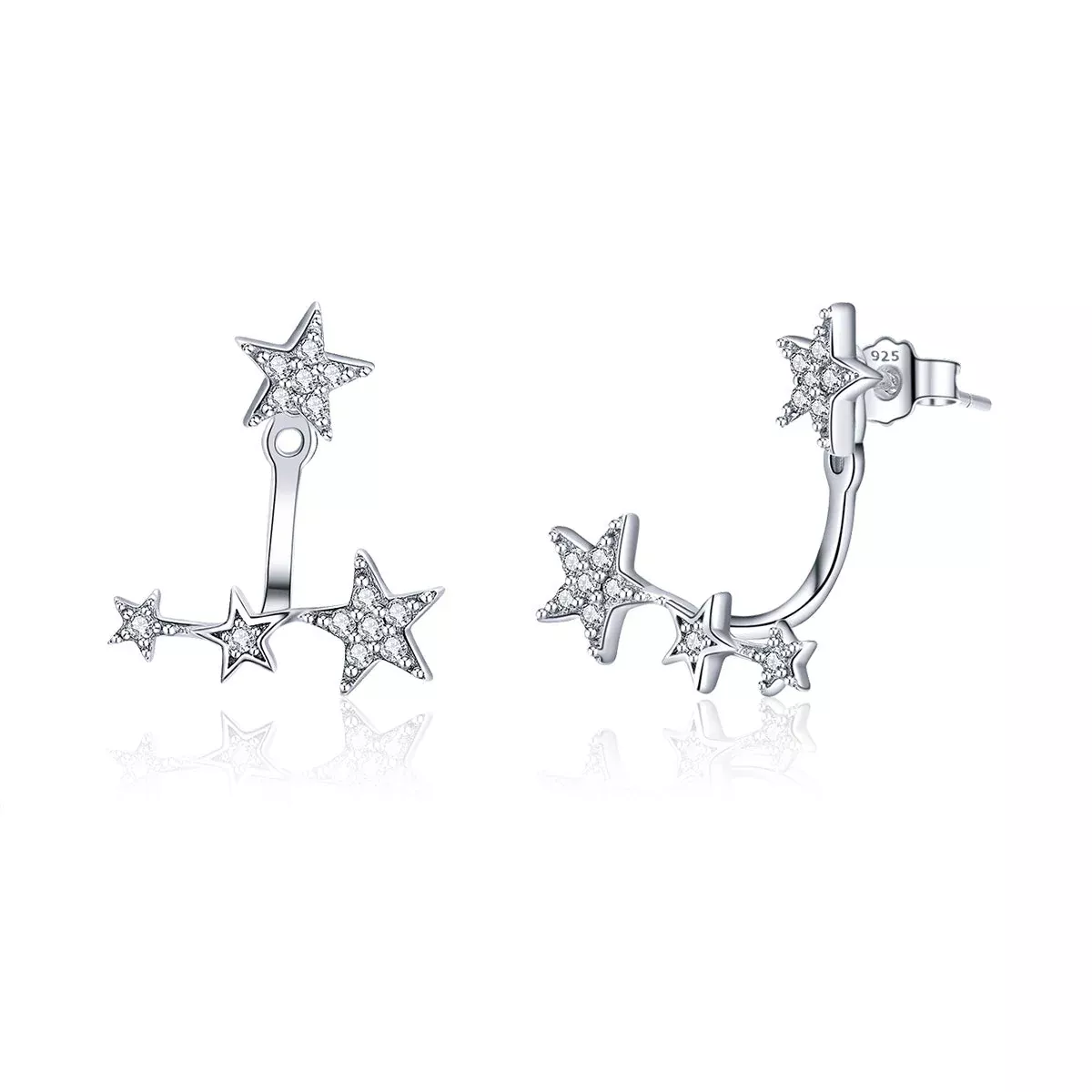 925 Sterling Silver Pavé Setting Earrings for Women
