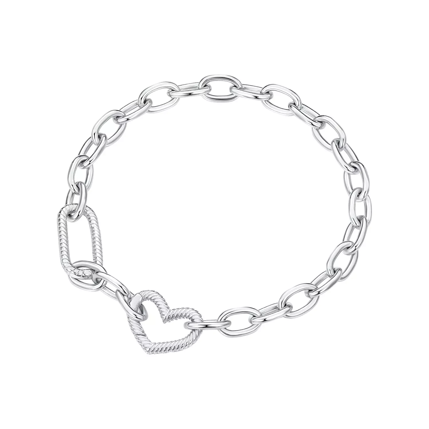 925 Sterling Silver Plated 190mm Bracelet for Women