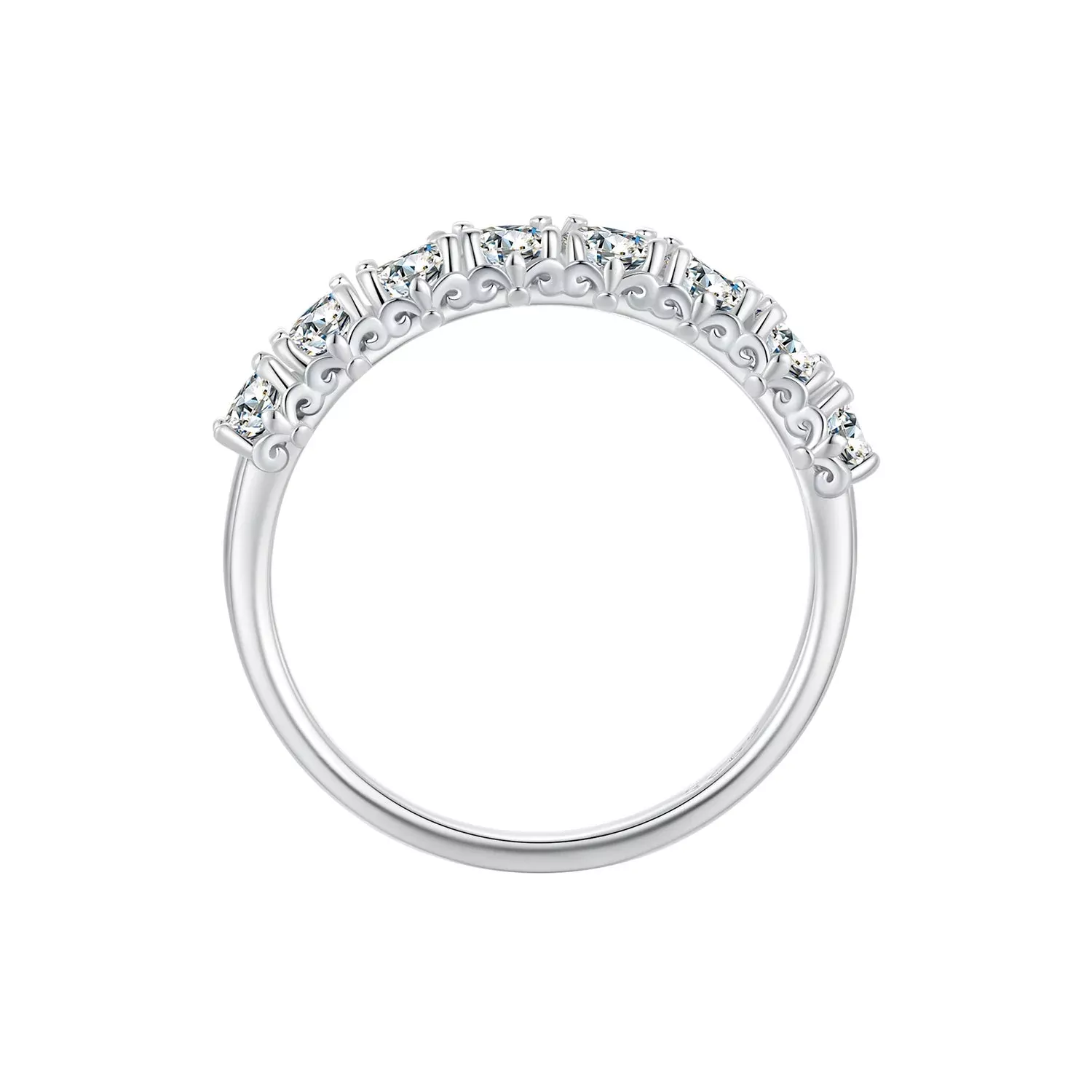 925 Sterling Silver Plated Moissanite Ring Size 5 for Women