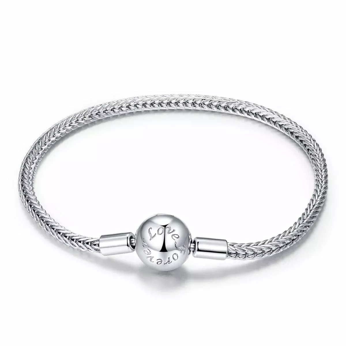 925 Sterling Silver Plated Platinum 17cm Bracelet for Men