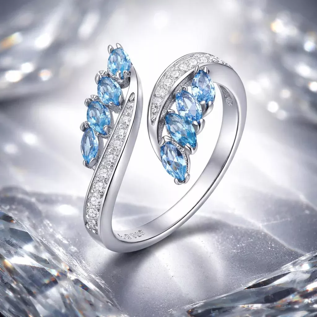 925 Sterling Silver Plated Platinum Pavé CZ Ring for Women