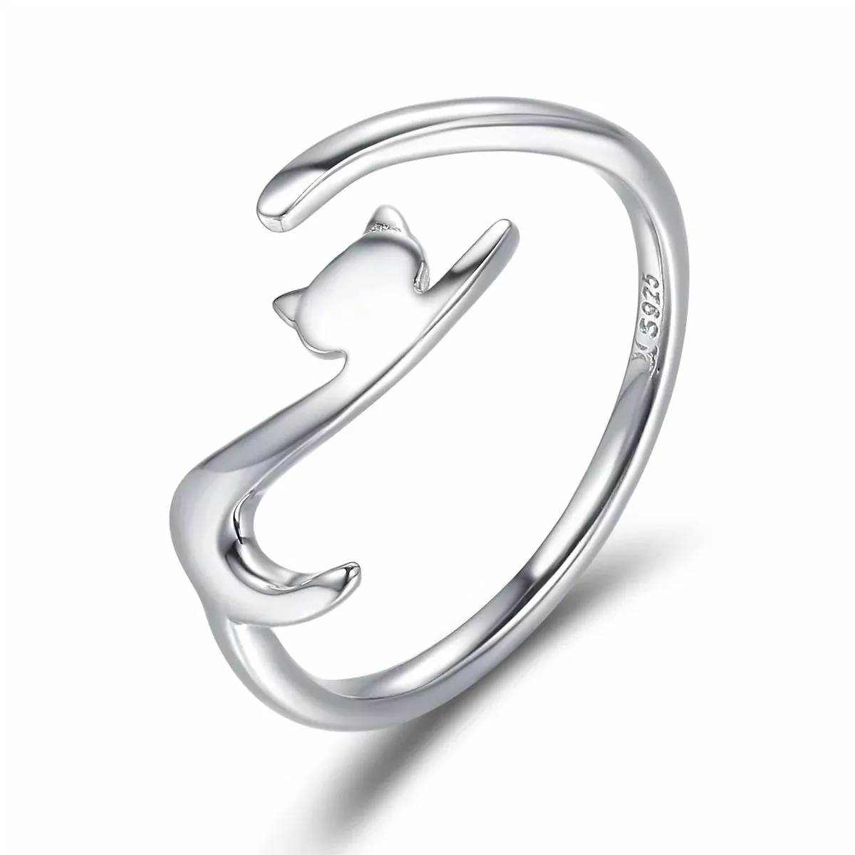 925 Sterling Silver Plated Platinum Ring 0.20cm Width for Women