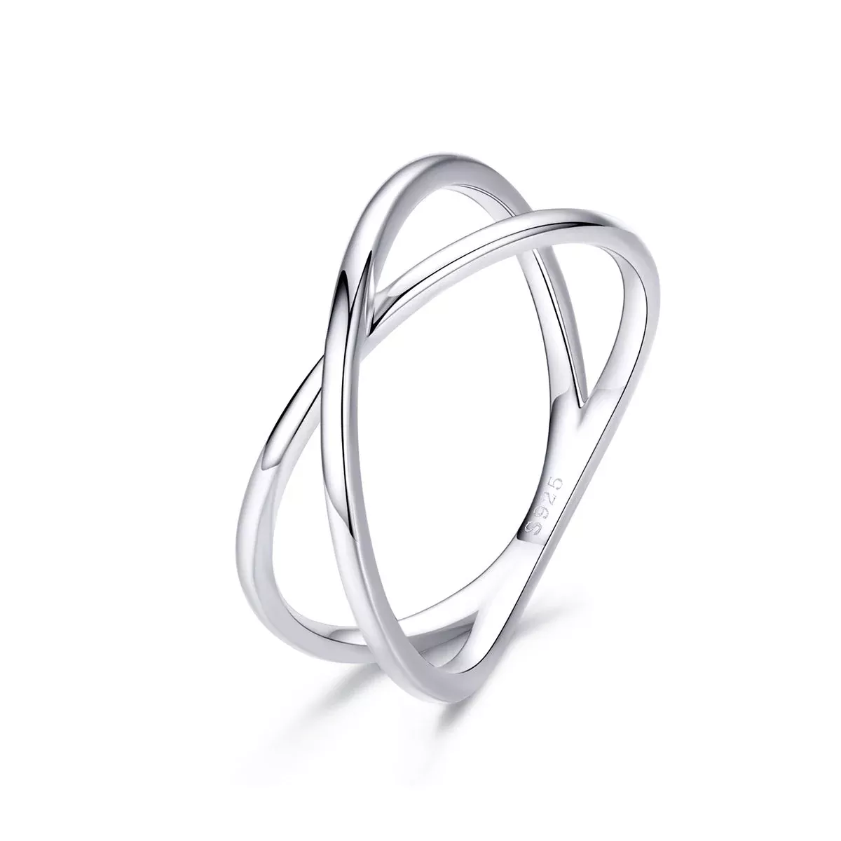 925 Sterling Silver Plated Platinum Ring Size 5.0 for Women