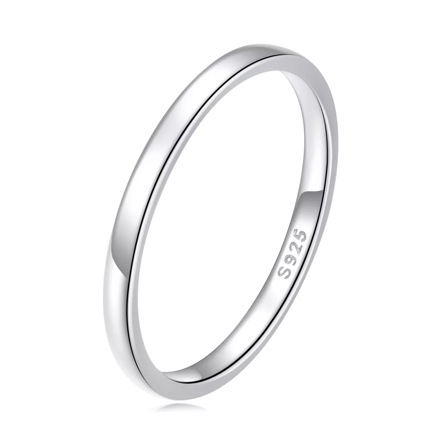 925 Sterling Silver Plated Platinum Ring Size 6.0 for Women