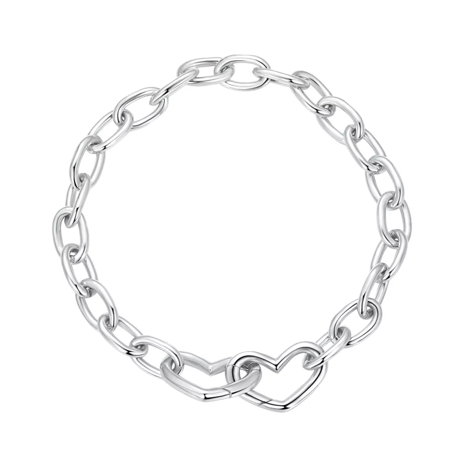 925 Sterling Silver Plated White Gold 19.0 cm Bracelet